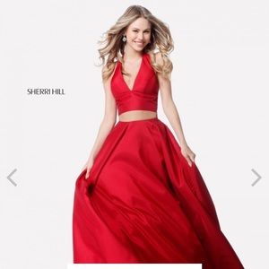 Red two piece Sherri Hill Dress